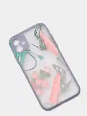 Синий меланж чехол для iPhone 11, 11 Pro, 12, 12 Pro Max, XR с картинкой / рисунком