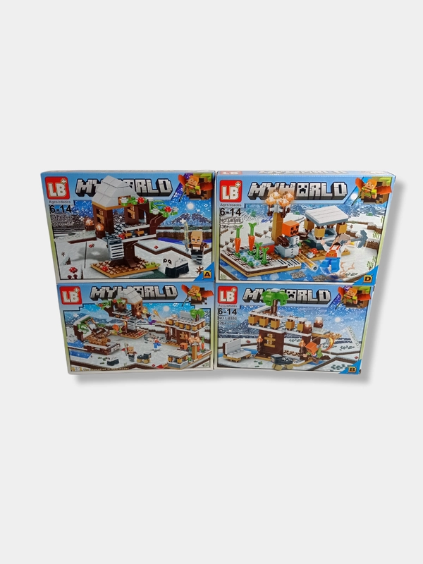 Конструктор MY WORLD Майнкрафт (Minecraft), 125-136 деталей, 4 вида