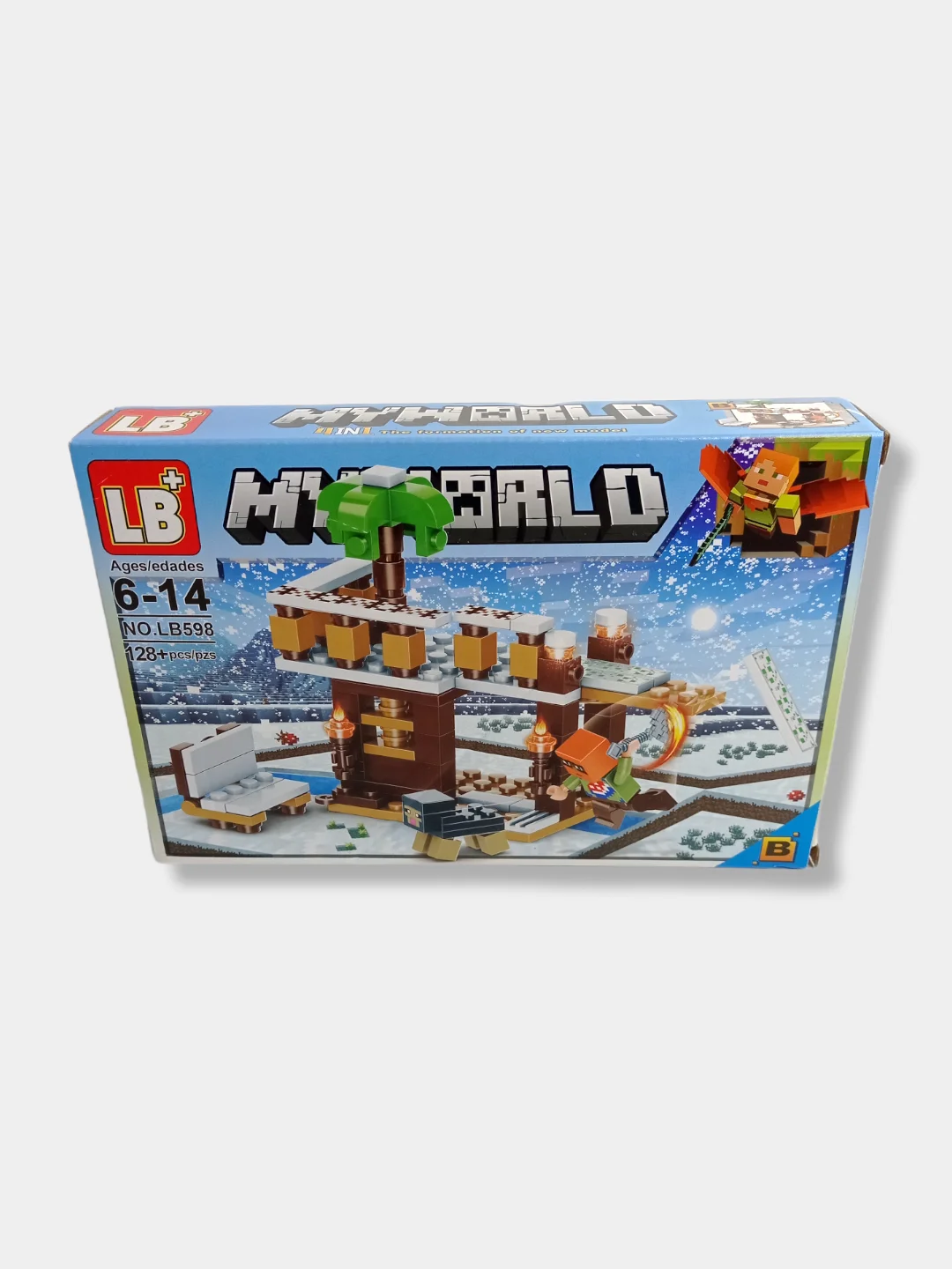 Белый конструктор MY WORLD Майнкрафт (Minecraft), 125-136 деталей, 4 вида
