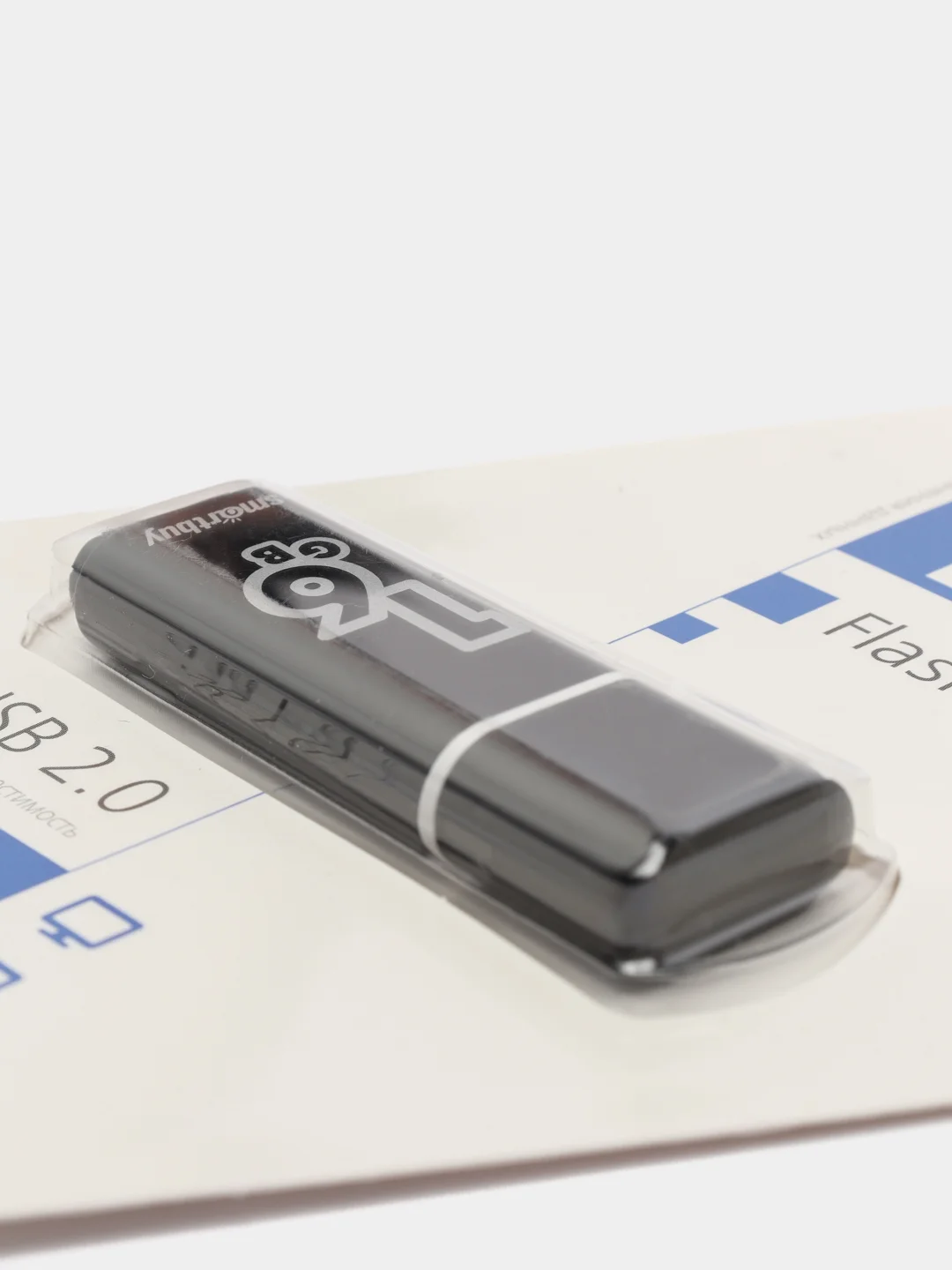 Черный usb флеш накопитель SmartBuy Glossy флешка 8 / 16 / 32 / 64 gb