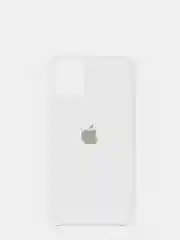 Белый чехол для iPhone 11 Pro 5.8" Silicone Case, закрытый низ с логотипом