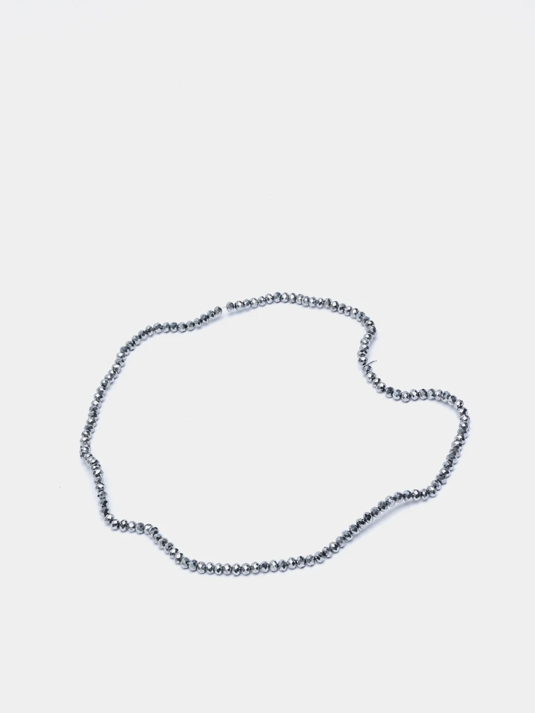 Серебряный бусины стеклянные, с гранями, с АВ эффектом, 4 мм