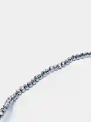 Серебряный бусины стеклянные, с гранями, с АВ эффектом, 4 мм