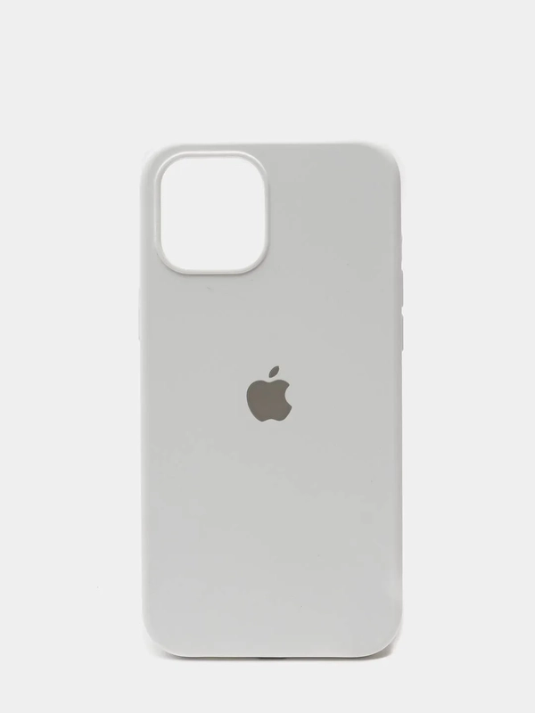 Чехол для iPhone 12 Pro Max 6.7" Silicone Case закрытый низ с логотипом