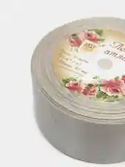Лента атласная светло-серая, 40 мм x 23 м