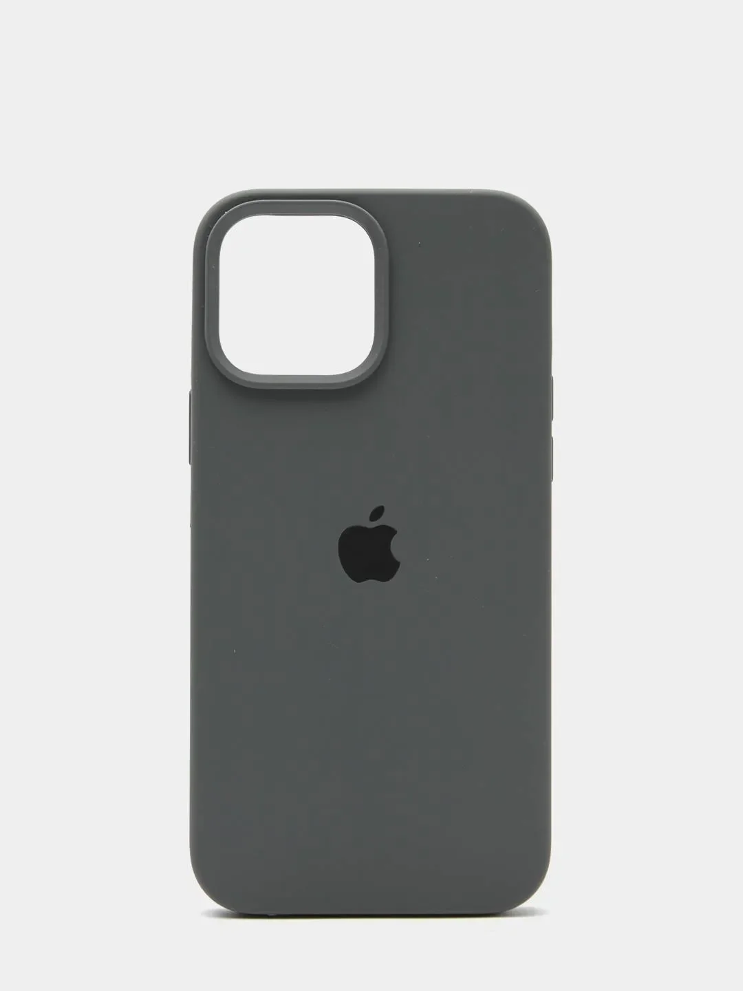 Угольный чехол для iPhone 13 Pro Max 6.7" Silicone Case закрытый низ с логотипом