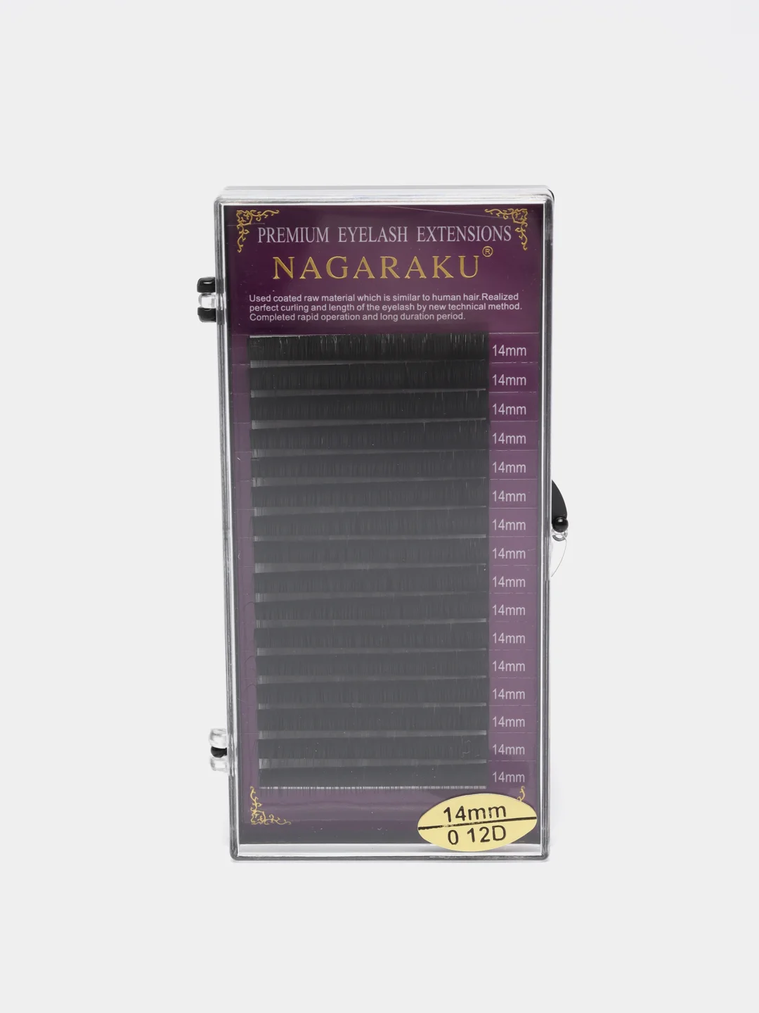 Ресницы для наращивания NAGARAKU 0.10 изгиб "D" отдельные длины