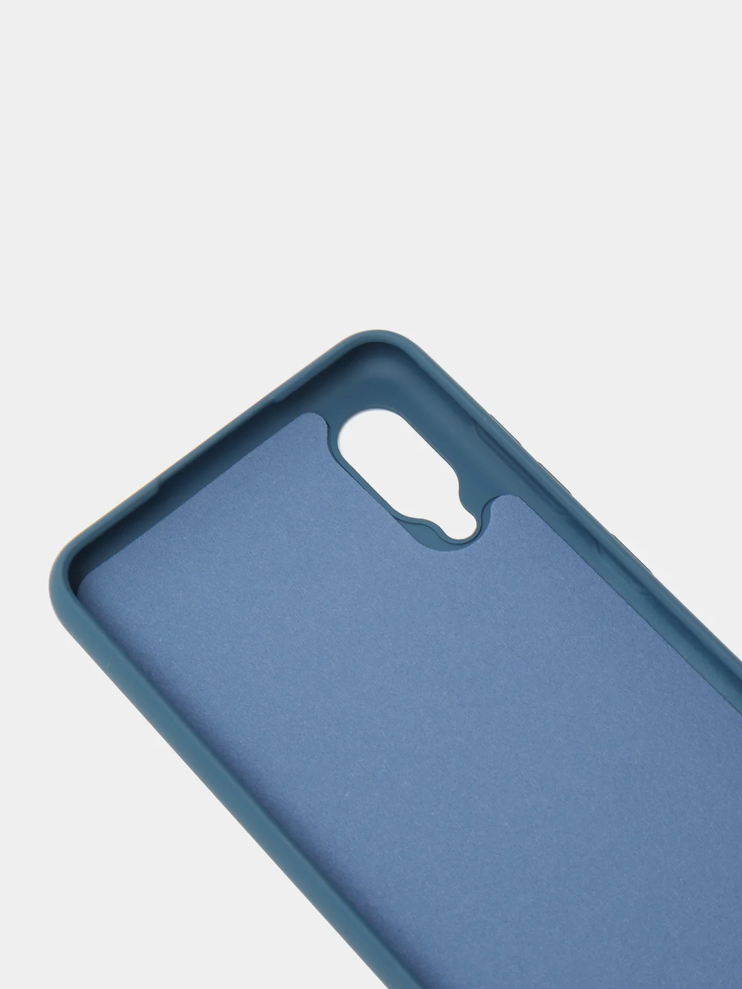 Темно-синий чехол Samsung Galaxy A02, Галакси А02 силиконовый Silicone Cover с закрытым низом