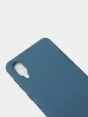 Темно-синий чехол Samsung Galaxy A02, Галакси А02 силиконовый  Silicone Cover с закрытым низом