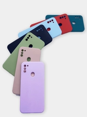 Чехол для Samsung Galaxy A11/M11 силиконовый, борта чехла прямые, с бархатной подкладкой