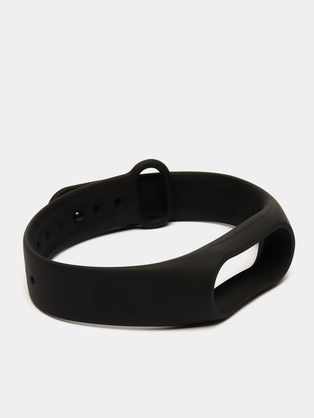 Силиконовый ремешок для Xiaomi Mi Band 2/Band 3/Band 4/Band 5/Band 8, чёрный
