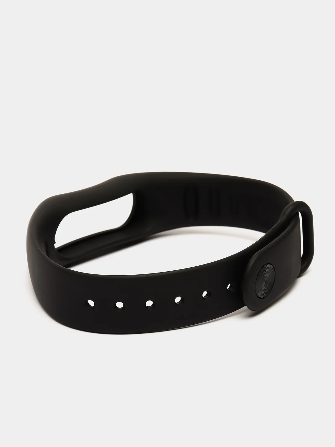 Силиконовый ремешок для Xiaomi Mi Band 2/Band 3/Band 4/Band 5/Band 8, чёрный
