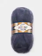 Синий меланж пряжа Alize Angora Real 40 (Ализе Ангора Реал 40)