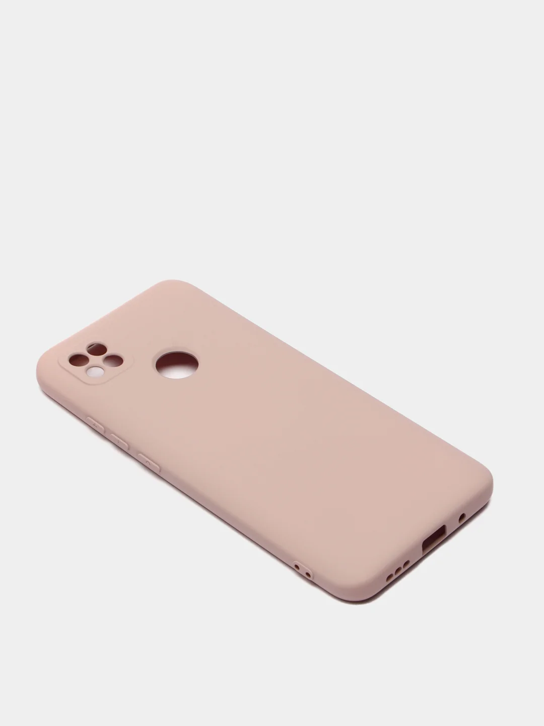 Бежевый меланж чехол Silicone Cove Xiaomi Redmi 9C, Redmi 9C NFC, Redmi 10A силиконовый, с закрытым низом
