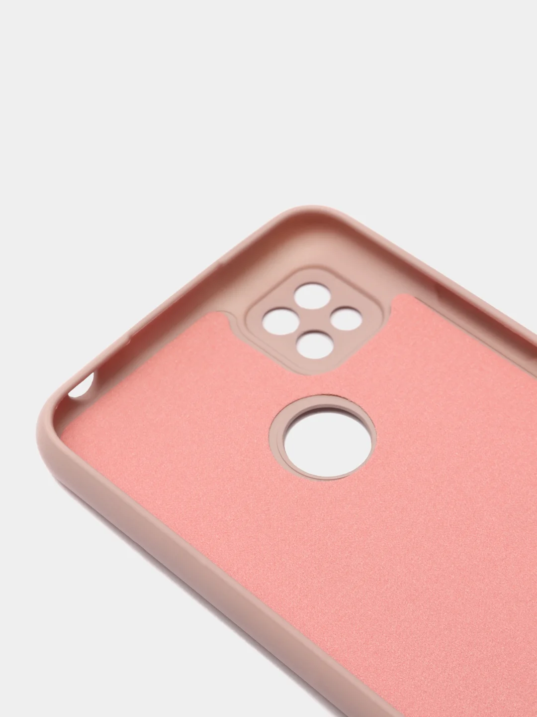 Бежевый меланж чехол Silicone Cove Xiaomi Redmi 9C, Redmi 9C NFC, Redmi 10A силиконовый, с закрытым низом