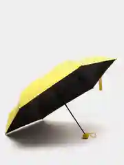 Желтый карманный зонт в футляре ( капсуле )