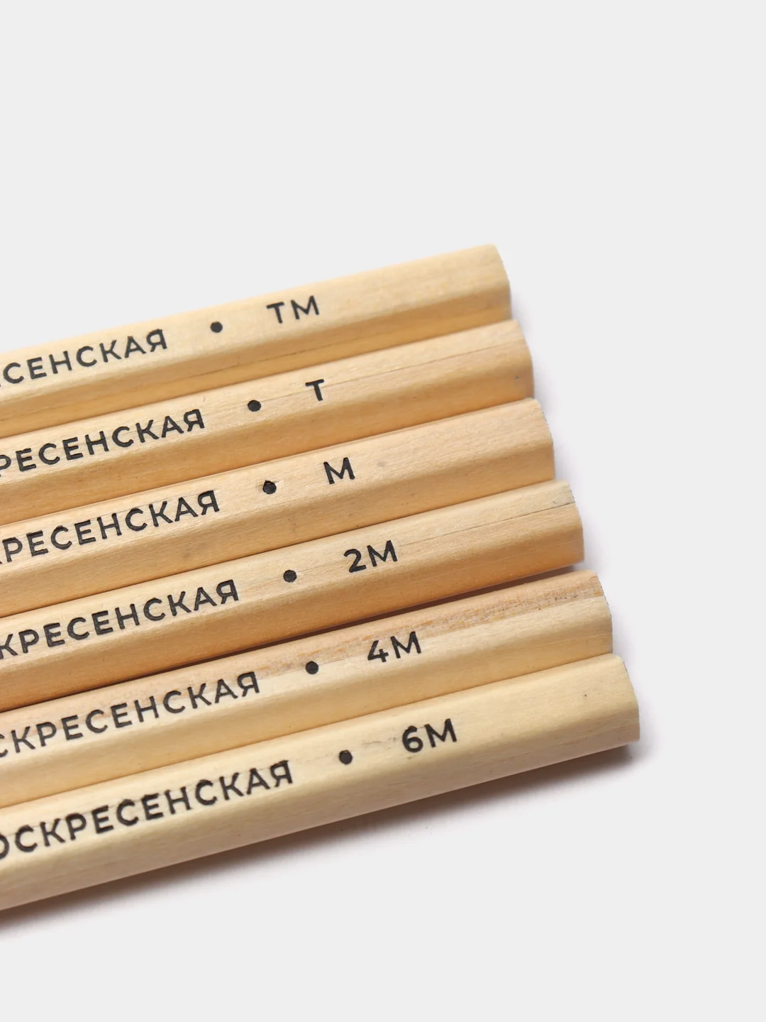 Карандаши чернографитные ВКФ "Инженер" Н-6В, 6 штук