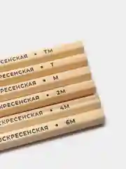 Карандаши чернографитные ВКФ "Инженер" Н-6В, 6 штук