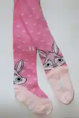 Розовый колготки детские, тонкие, хлопок