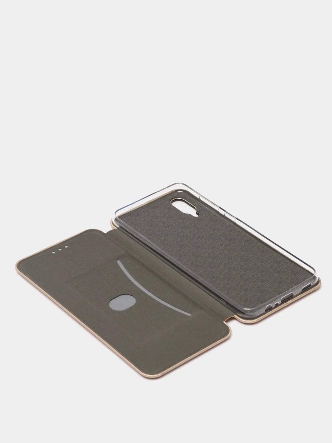 Золотой чехол-книжка Samsung Galaxy A02 / M02 2021 / A022F / Самсунг Галакси А02 / М02