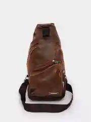 Терракотовый классический однолямочный рюкзак Q1 с USB разъёмом + USB кабель в комплекте