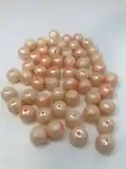 Кремовый бусины стеклянные, круглые, 10мм