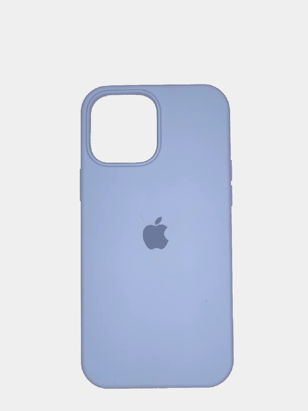 Голубой чехол для iPhone 13 Pro Max 6.7" Silicone Case закрытый низ с логотипом