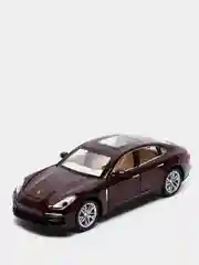 Багровый металлическая машинка 1:24 Porsche Panamera 20 см. инерционная, свет, звук