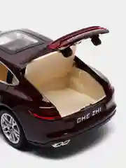 Багровый металлическая машинка 1:24 Porsche Panamera 20 см. инерционная, свет, звук