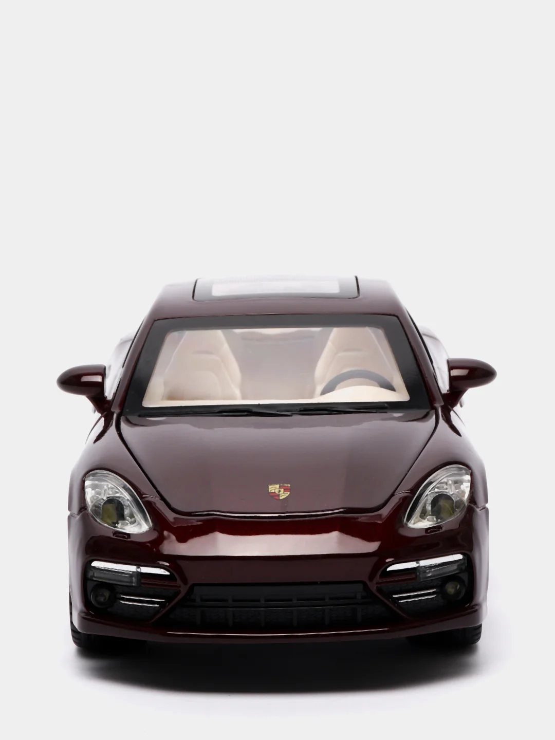 Багровый металлическая машинка 1:24 Porsche Panamera 20 см. инерционная, свет, звук