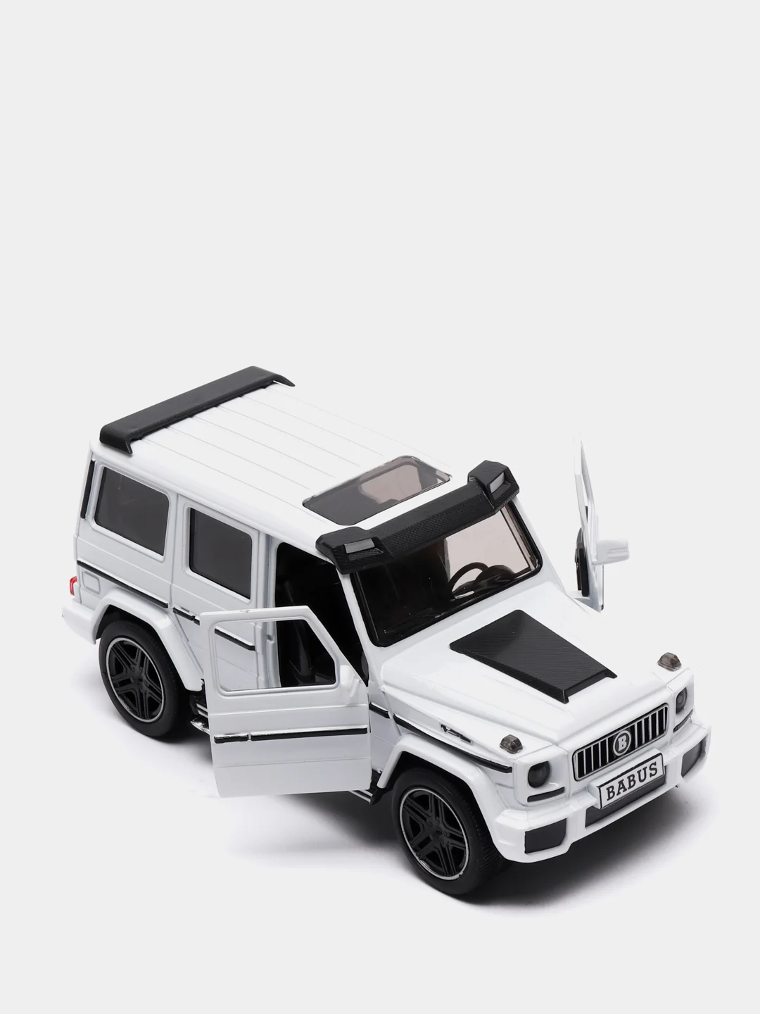 Белый машинка металлическая 1:24 Mercedes-Benz G-class Brabus 19 см, инерционная