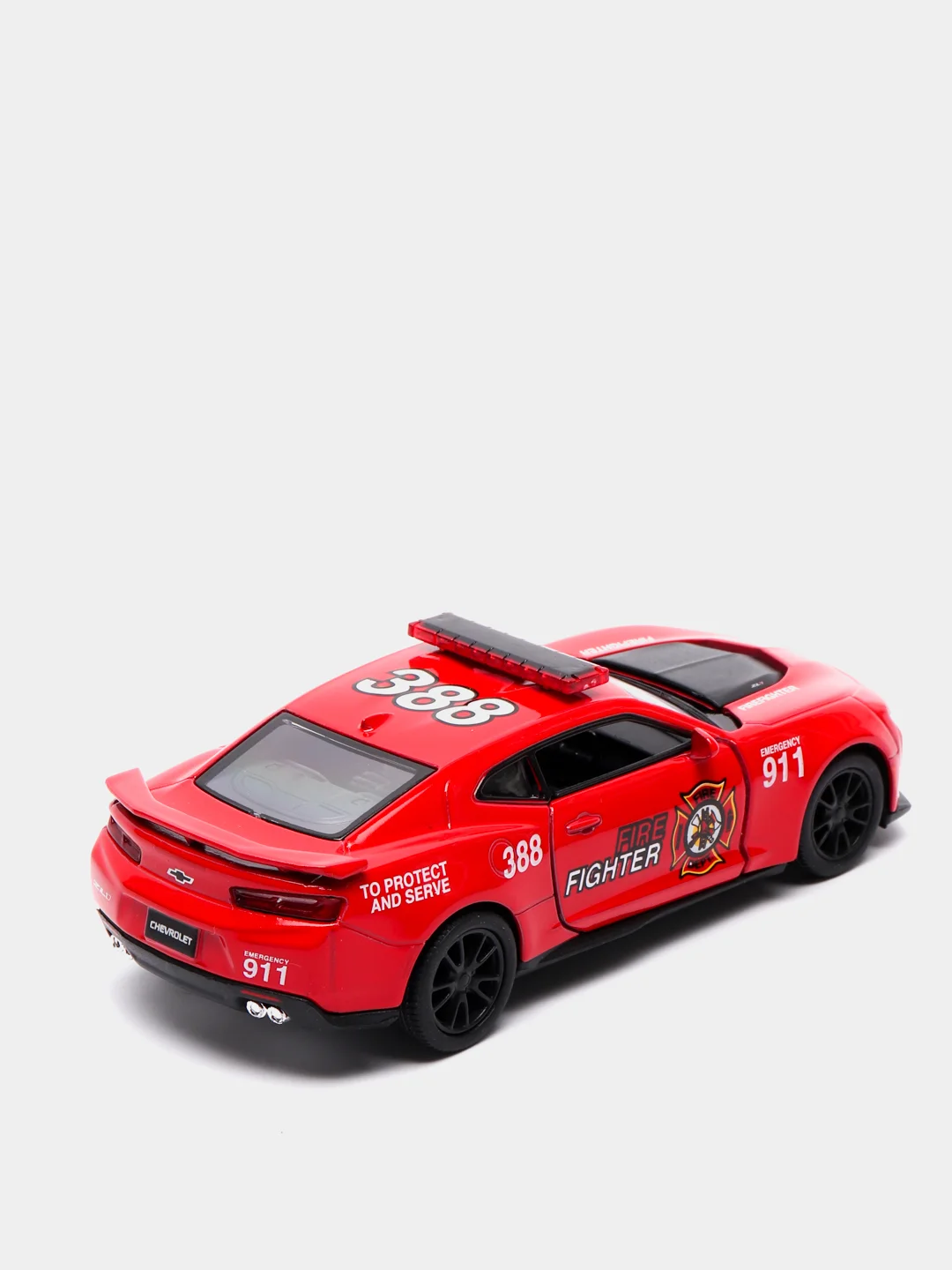 Красный металлическая машинка 1:38 Camaro ZL1 2017 (Police/ Firefighter) KT5399DPR