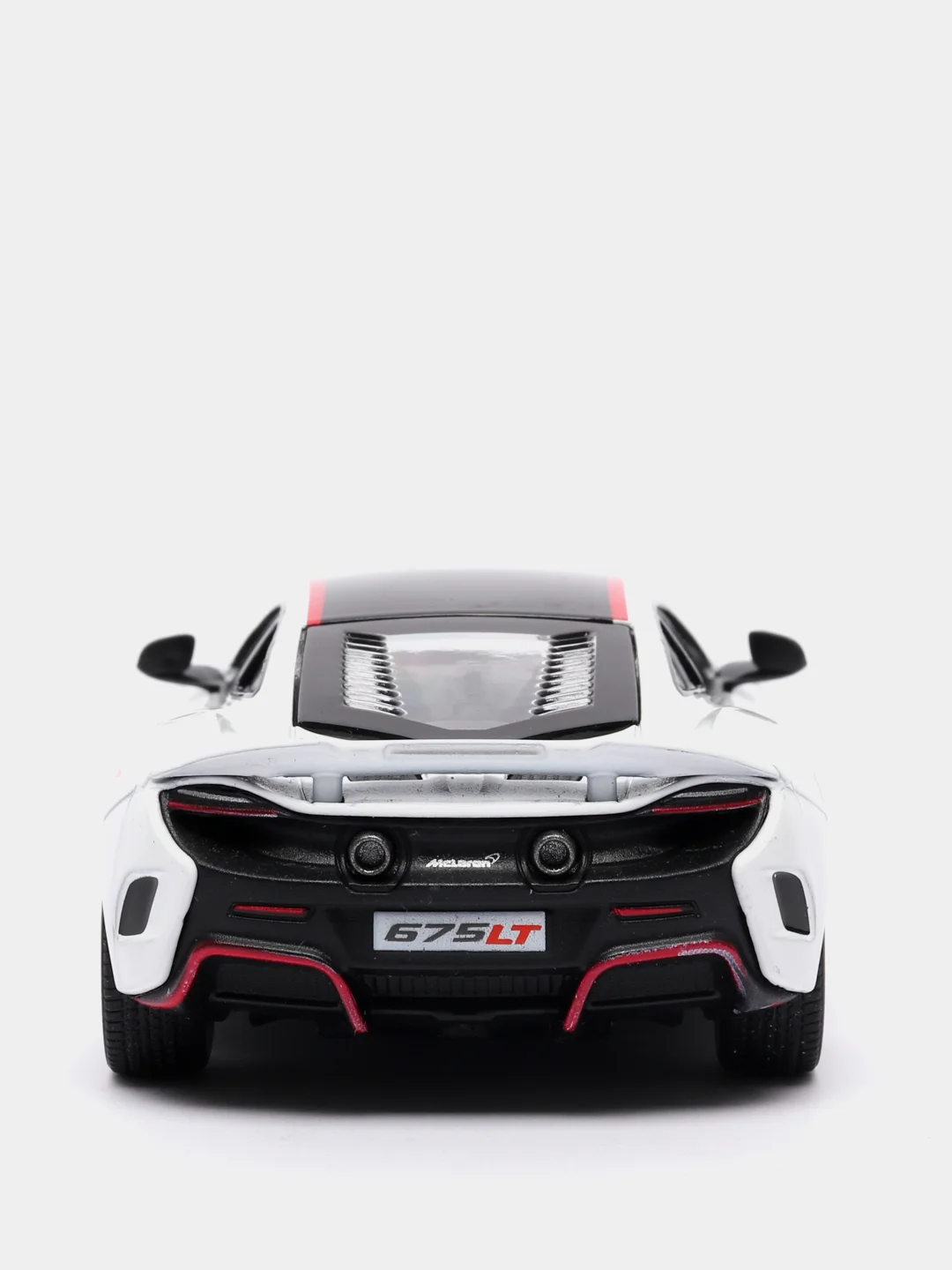 Белый mclaren 675LT with printing KINSMART KT5392DF