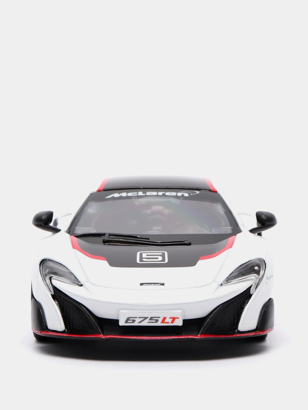 Белый mclaren 675LT with printing KINSMART KT5392DF