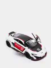 Белый mclaren 675LT with printing KINSMART KT5392DF