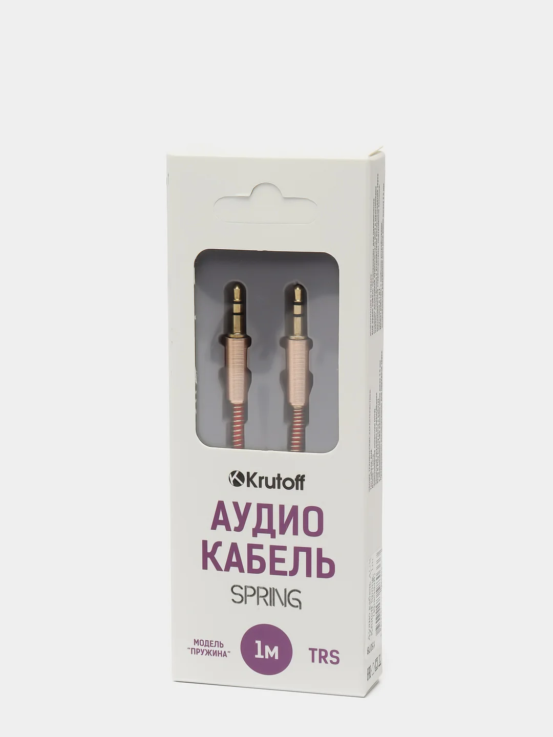 Аудио-кабель AUX Krutoff Spring, 1 m, красный