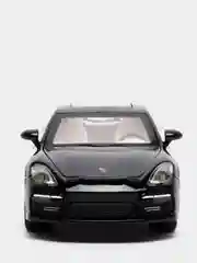 Черный металлическая машинка 1:24 Porsche Panamera 20 см. инерционная, свет, звук