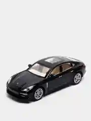 Черный металлическая машинка 1:24 Porsche Panamera 20 см. инерционная, свет, звук