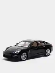 Черный металлическая машинка 1:24 Porsche Panamera 20 см. инерционная, свет, звук