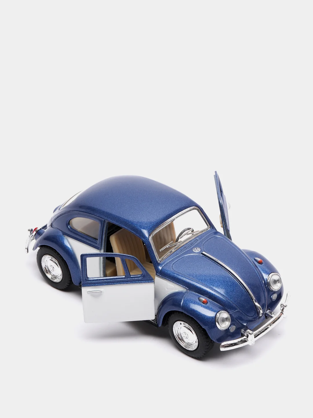 Синий 1967 Volkswagen Classical Beetle (окрашенные двери) KINSMART KT5373D