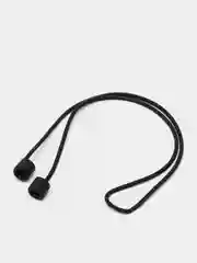 Krutoff / Силиконовый шнурок для AirPods (Эйр Подс), черный