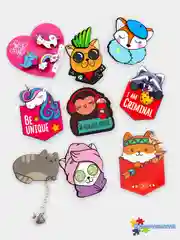 Стильный деревянный значок/Брошь/Коты/ Лисы/ Единорог/ Енот/ Сова/ Тигр/ Медведь