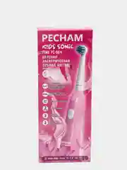 Детская электрическая зубная щетка PECHAM Kids Sonic Pink 5+, 2 насадки, 2 батарейки АА