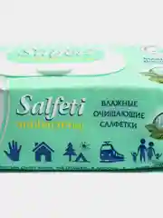 Влажные салфетки с клапаном Salfeti, антибактериальные, 120 штук