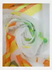 Тюль вуаль белый с рисунком для детской комнаты Зоопарк