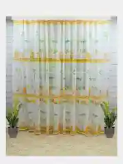 Тюль вуаль белый с рисунком для детской комнаты Зоопарк
