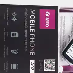 Синий мобильный телефон Olmio A02