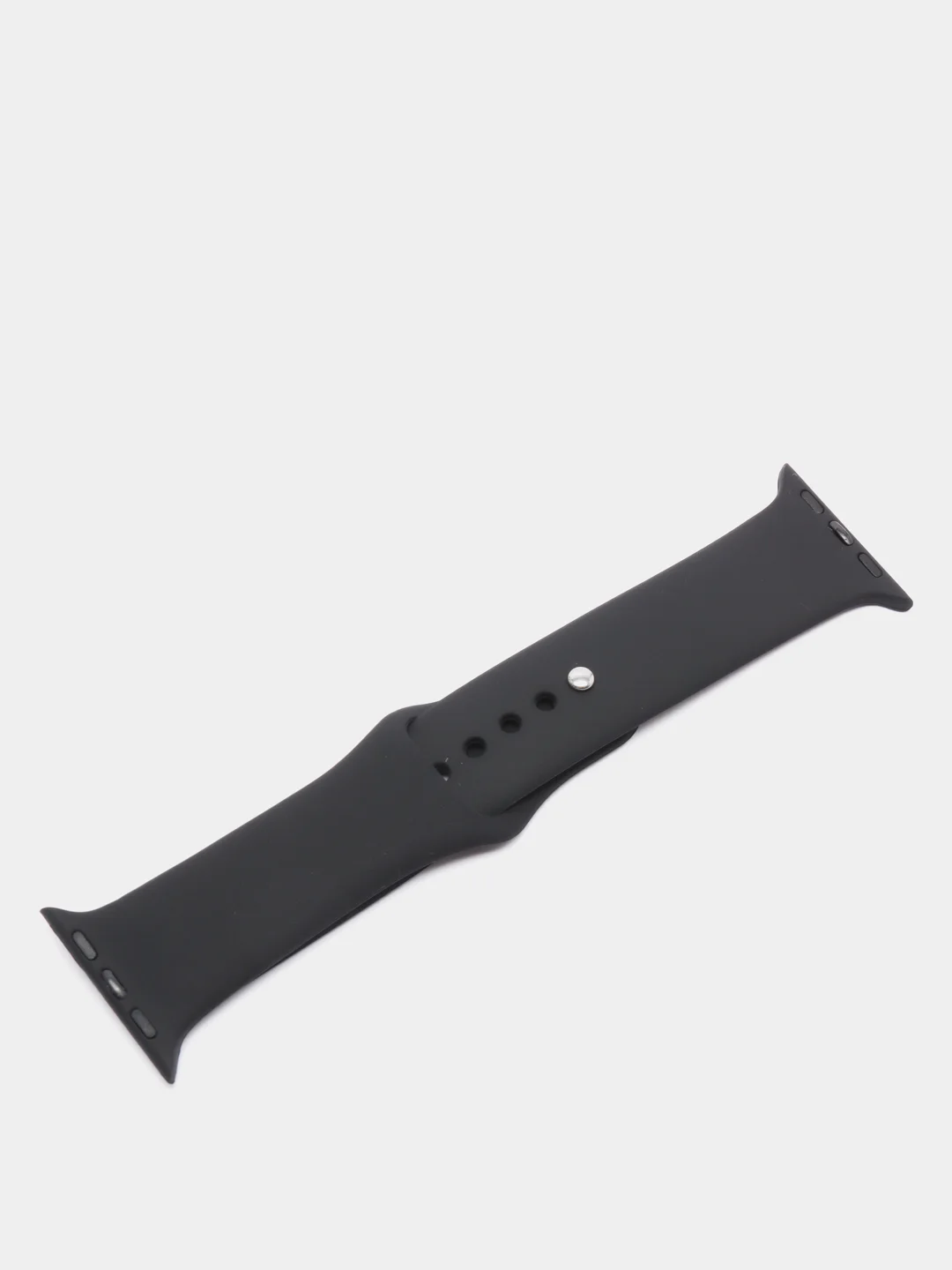 Черный ремешок, силиконовый, цветной, для Apple Watch, 38, 40, 42, 44, 45, 49 мм