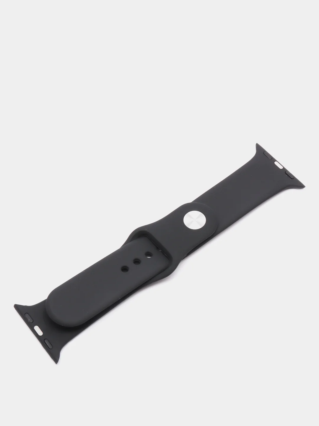 Черный ремешок, силиконовый, цветной, для Apple Watch, 38, 40, 42, 44, 45, 49 мм