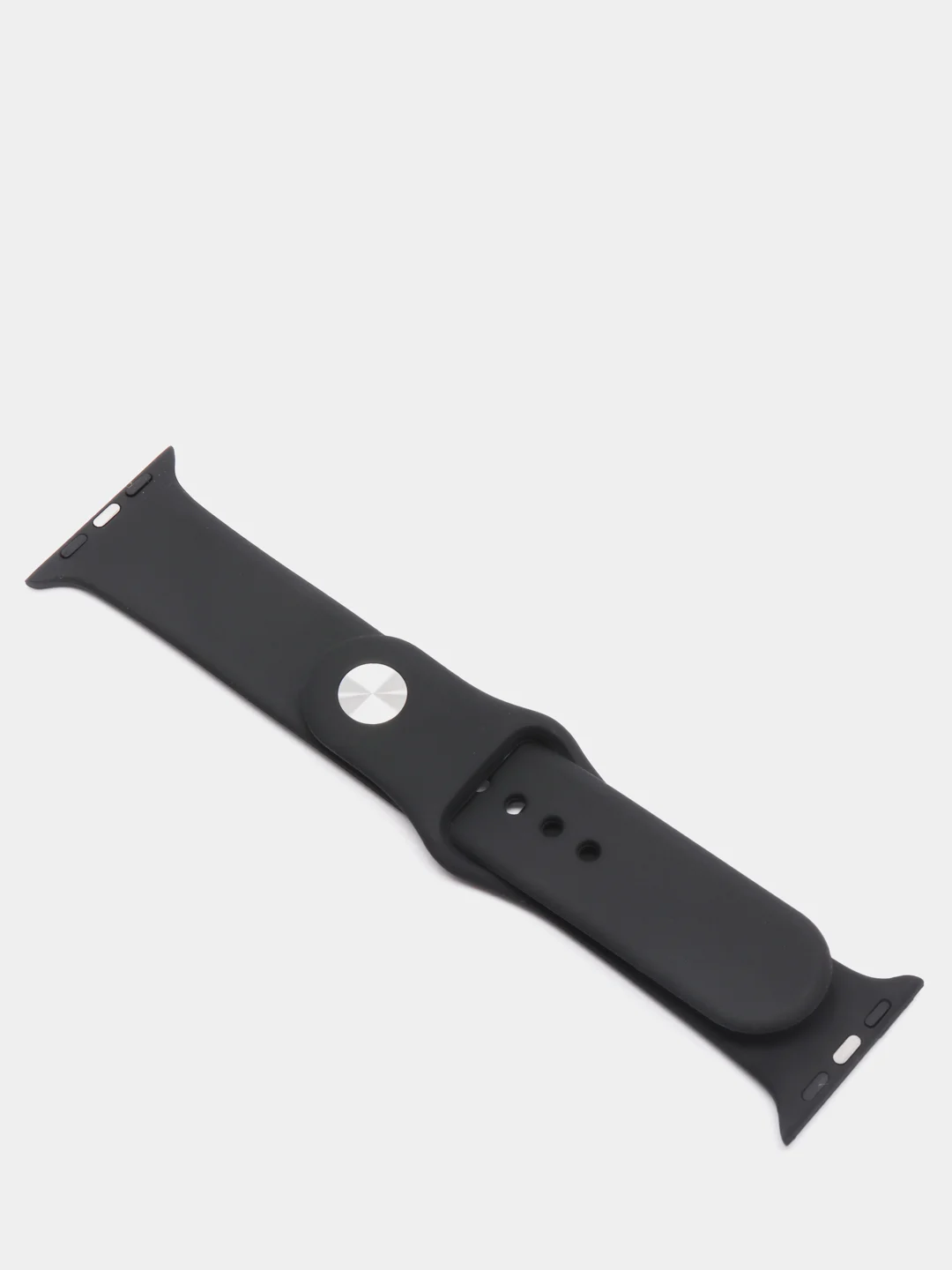 Черный ремешок, силиконовый, цветной, для Apple Watch, 38, 40, 42, 44, 45, 49 мм